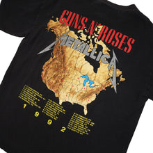 Load image into Gallery viewer, Vintage 1992 Metallica &amp; Guns N' Roses Graphic Tour T Shirt - L