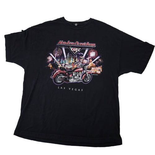 Vintage Harley Davidson  Cafe Las Vegas Graphic  T Shirt - XL
