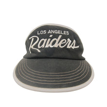 Load image into Gallery viewer, Vintage Sport Specialties Los Angeles Raiders Script Viser 90s NFL Black - OS