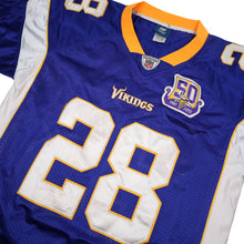 Load image into Gallery viewer, Reebok Minnesota Viking Adrian Peterson 50th Anniversary All Sewn Jersey - XL