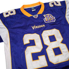 Load image into Gallery viewer, Reebok Minnesota Viking Adrian Peterson 50th Anniversary All Sewn Jersey - XL