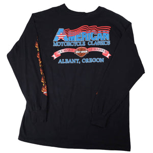 Vintage Y2k Harley Davidson Flaming Long Sleeve T Shirt - XL