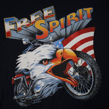 Load image into Gallery viewer, Vintage Free Spirit Motorcycled Eagle Graphic T Shirt - M