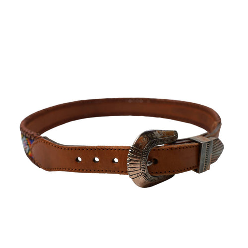 Vintage 1991 Eddie Bauer Native Art Beaded Belt - 26