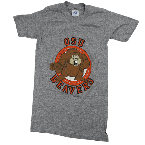 Vintage Logo 7 OSU Oregon State Beavers Graphic T Shirt - S