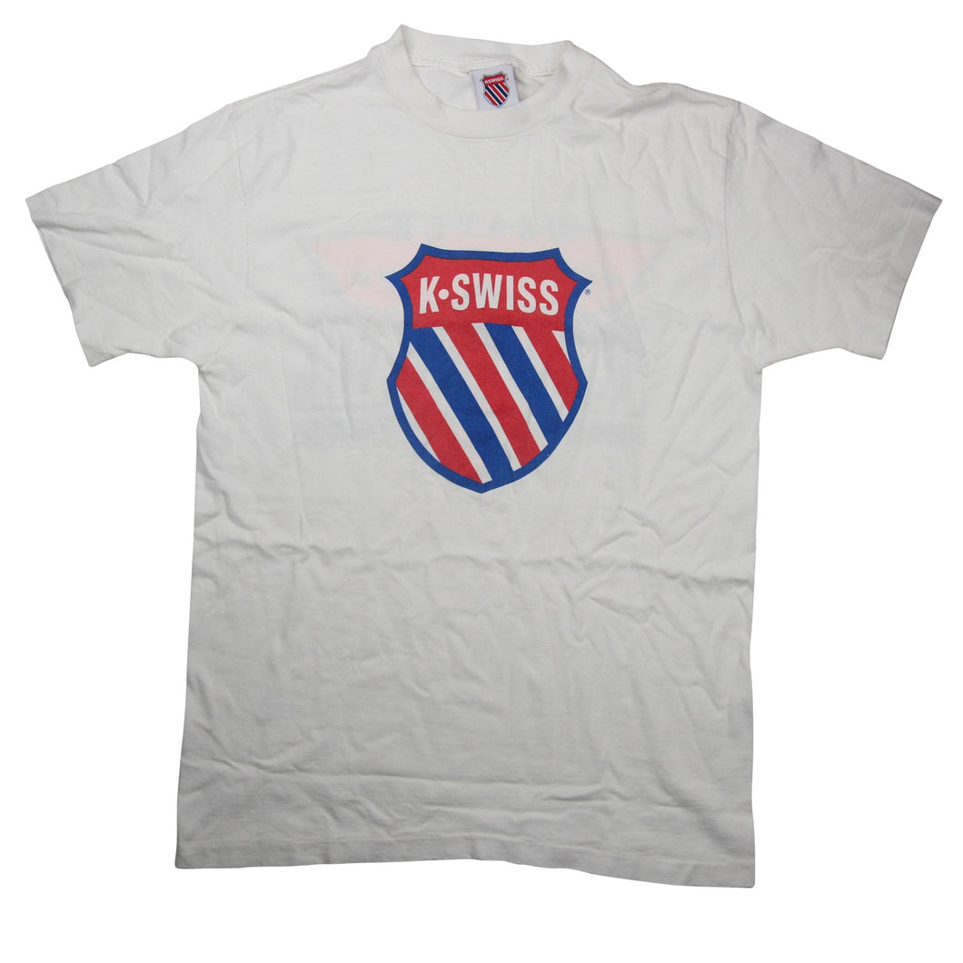 Vintage 1990 K-Swiss Volleyball Camp Graphic T Shirt - L
