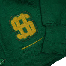 Load image into Gallery viewer, True Vintage Dehen Collegiate Letterman Dollar Sign Patch Knit Wool Sweater- WMNS S