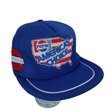 Load image into Gallery viewer, Vintage Pepsi American Choice 3 Stripe Tri Bar Snapback Trucker Hat - O
