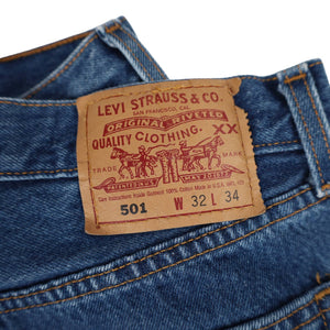 Vintage Levis 501 USA Made Denim Jeans - 32"x34"