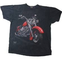 Load image into Gallery viewer, Vintage 3D Emblem Big Motorcycle Graphic T Shirt - XL