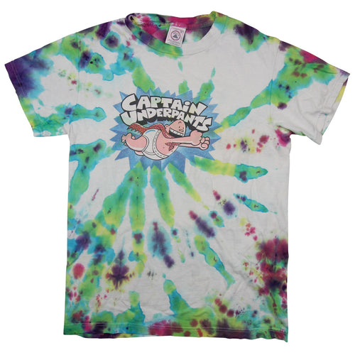 Vintage Captain Underpants Graphic Tie Dye T Shirt