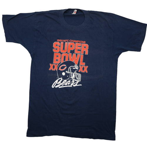 Vintage 1985 NFL Chicago Bears Super Bowl Graphic T Shirt - M
