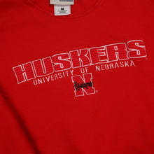 Load image into Gallery viewer, Vintage University of Nebraska Huskers Embroidered Spellout Sweatshirt - XL