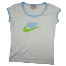 Load image into Gallery viewer, Vintage Y2k Nike Ringer Spellout Graphic T Shirt - WMNS L