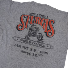 Load image into Gallery viewer, Vintage 1992 Stugis Rally "Riding like the Wind" Wolf Graphic T Shirt - XL