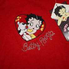 Load image into Gallery viewer, Vintage Y2k NWT Betty Boop Embroidered Dog Heart Rhinestone T Shirt - WMNS S