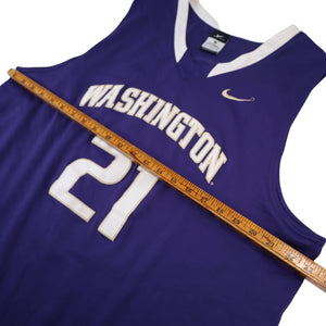 Vintage Nike Washington Huskies All Sewn Basketball Jersey - XL