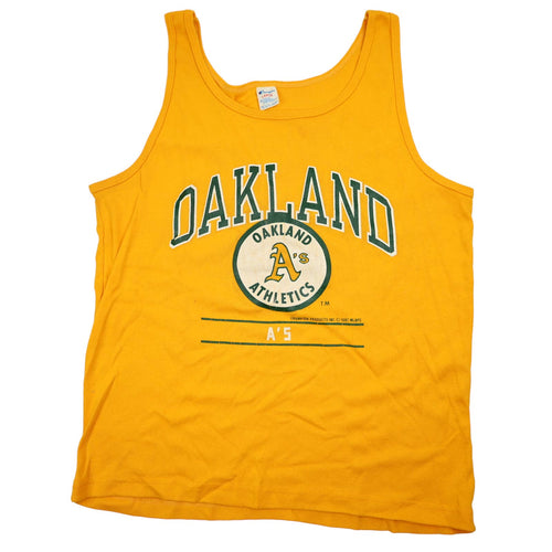 Vintage 1987 Champion Oakland Athletics Graphic Tank Top  - L