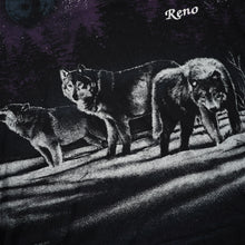 Load image into Gallery viewer, Vintage Wolf Night Scene Allover Print Graphic T Shirt