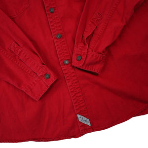 Vintage Levis Red Denim Button Down Shirt - L