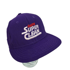 Vintage Castrol Super Clean Spellout Snapback Hat - OS