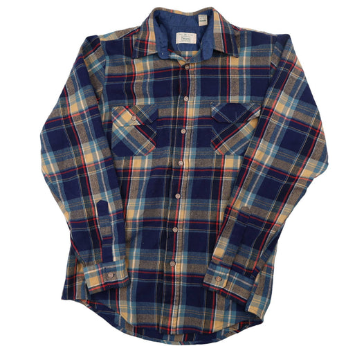 Vintage Sears Plaid Flannel Button Down Shirt - M