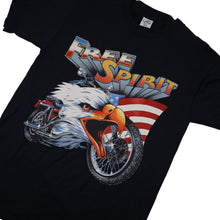 Load image into Gallery viewer, Vintage Free Spirit Motorcycled Eagle Graphic T Shirt - M