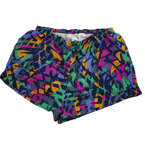 Vintage 90s Nike Crazy Abstract Print Running Shorts - WMNS M