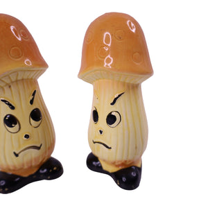 Vintage 60s/70s Angry Mushroom Salt & Pepper Shakers