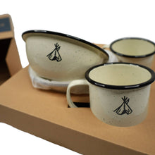 Load image into Gallery viewer, NWT Pendleton x Crow Canyon Home Camp Enamelware 6pc Set - OS