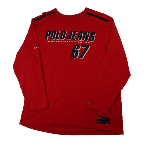 Vintage Polo Jeans Ralph Lauren Spellout Long Sleeve T Shirt - L