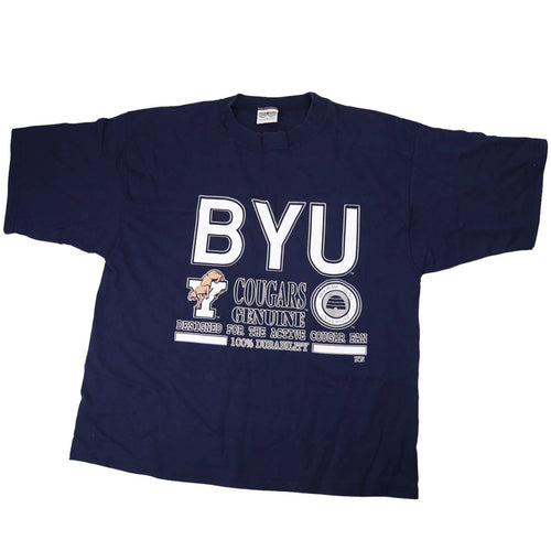 Vintage BYU Brigham Young University Graphic T Shirt - L