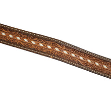 Load image into Gallery viewer, Vintage Carves Chariot Belt Buckle W/Tex Tan Woven Leather Belt - 38"