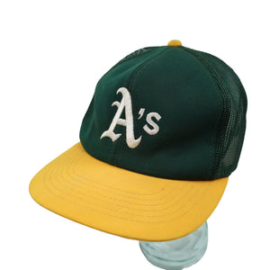 Vintage 90s Sport Specialties Oakland Athletics Mesh Snapback Trucker Hat - OS