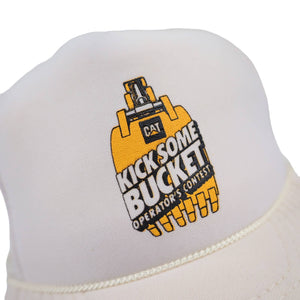 Vintage Cat Kick Some Bucket Mesh Trucker Hat - OS