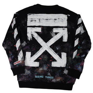 Off White Galaxy Crewneck Sweatshirt - XS
