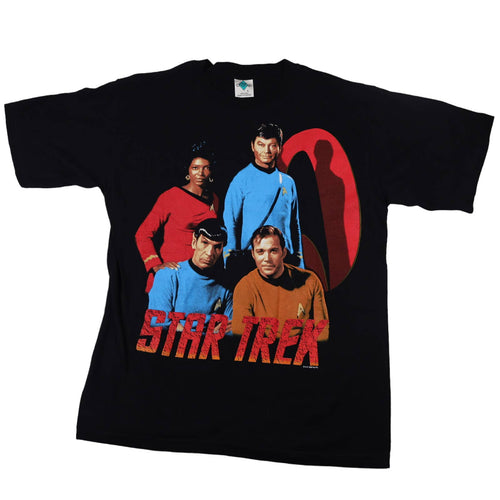 Vintage 90s Star Trek Crew TV Series Graphic T Shirt - L