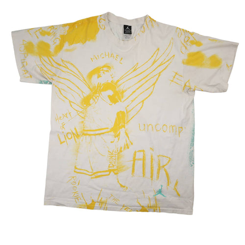 Vintage Y2k Nike Air Jordan Allover Print Graphic T Shirt - XL