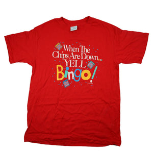 Vintage Bingo Slogan Graphic T Shirt - M