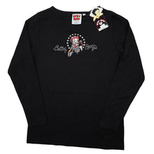 Load image into Gallery viewer, Vintage Y2k NWT Betty Boop Embroidered Motorcycle Rhinestone T Shirt - XS