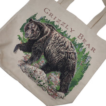 Load image into Gallery viewer, Vintage Yellowstone Grizzly Bear Graphic Tote Bag - OS