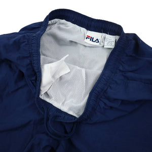 Vintage 90s Fila Spellout Swim Trunks - L