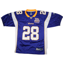 Load image into Gallery viewer, Reebok Minnesota Viking Adrian Peterson 50th Anniversary All Sewn Jersey - XL