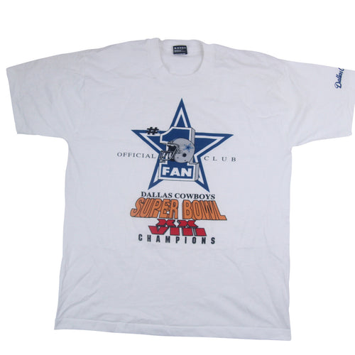 Vintage Dallas Cowboys Fan Club Graphic T Shirt - L