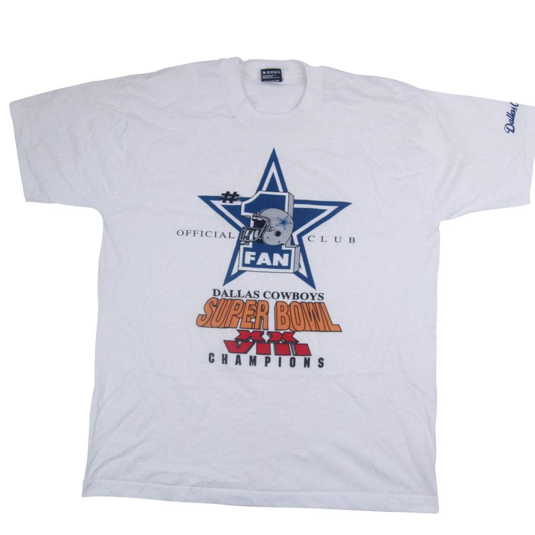 Vintage Dallas Cowboys Fan Club Graphic T Shirt - L
