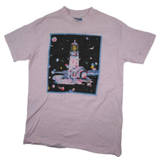 Load image into Gallery viewer, Vintage Cosmic Lighthouse Graphic T Shirt - M