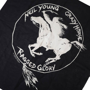 Vintage 1991 Neil Young Crazyhorse Ragged Glory Bandana - 22"