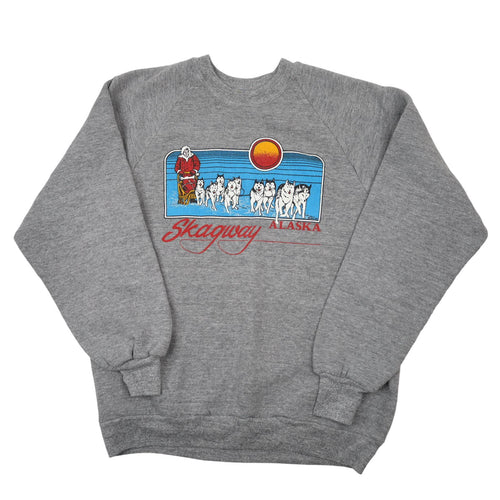 Vintage Skagway Alaska Sled Dog Graphic Sweatshirt - XL