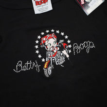Load image into Gallery viewer, Vintage Y2k NWT Betty Boop Embroidered Motorcycle Rhinestone T Shirt - XS