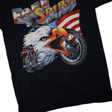 Load image into Gallery viewer, Vintage Free Spirit Motorcycled Eagle Graphic T Shirt - M
